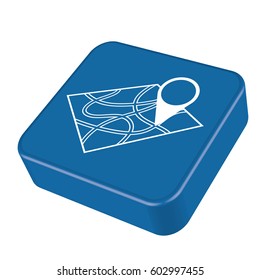 Pointer on map icon. Vector illustration

