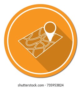 Pointer on map icon. Vector illustration

