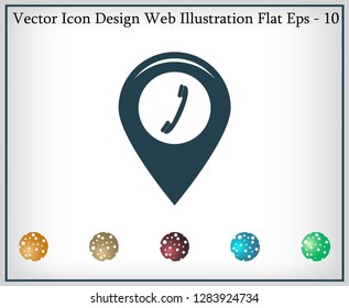 pointer with the phone web icon. vector design