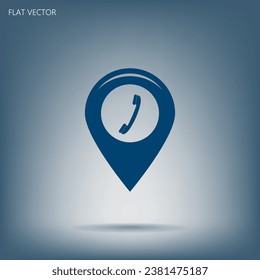 pointer with the phone web icon. vector design