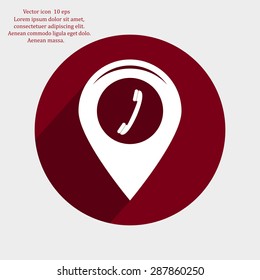 pointer with the phone web icon. vector design