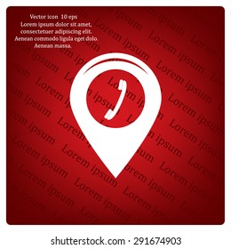 pointer with the phone web icon. vector design