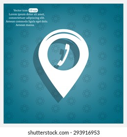 pointer with the phone web icon. vector design