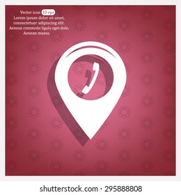 pointer with the phone web icon. vector design