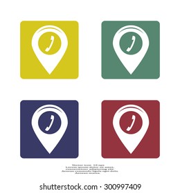 pointer with the phone web icon. vector design