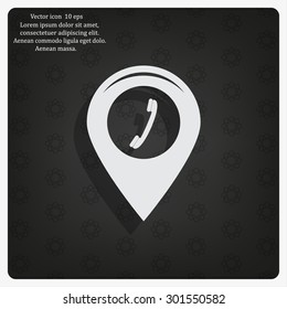 pointer with the phone web icon. vector design