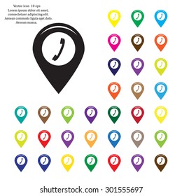 pointer with the phone web icon. vector design