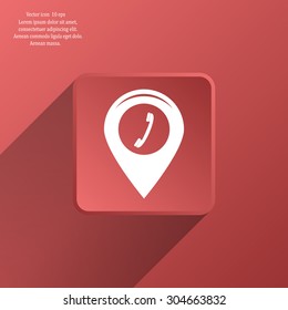 pointer with the phone web icon. vector design
