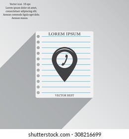 pointer with the phone web icon. vector design