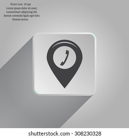 pointer with the phone web icon. vector design