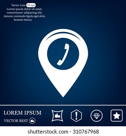 pointer with the phone web icon. vector design
