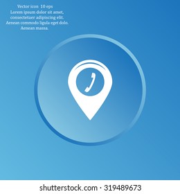 pointer with the phone web icon. vector design