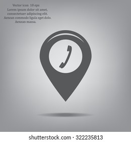 pointer with the phone web icon. vector design
