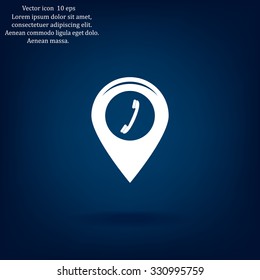 pointer with the phone web icon. vector design