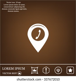 pointer with the phone web icon. vector design