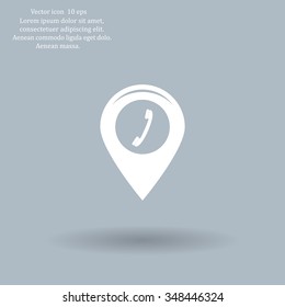 pointer with the phone web icon. vector design