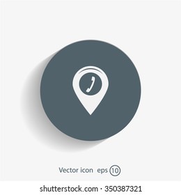 pointer with the phone web icon. vector design