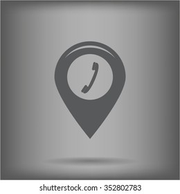 pointer with the phone web icon. vector design