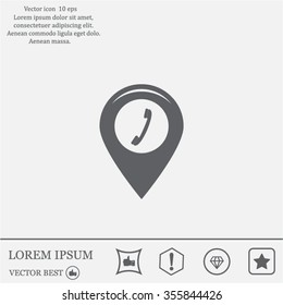 pointer with phone web icon. vector design