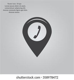 pointer with the phone web icon. vector design