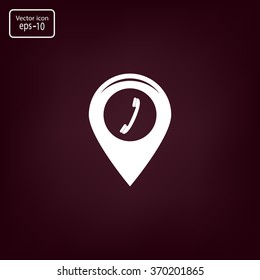 pointer with the phone web icon. vector design