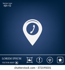 pointer with the phone web icon. vector design