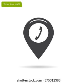 pointer with the phone web icon. vector design