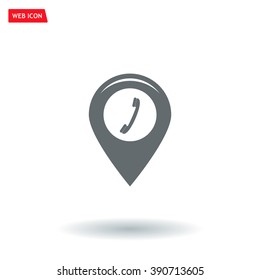 pointer with the phone web icon. vector design