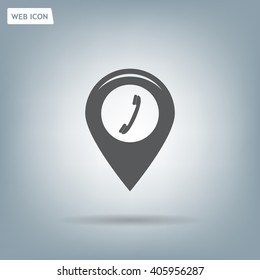 pointer with the phone web icon. vector design