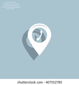 pointer with the phone web icon. vector design