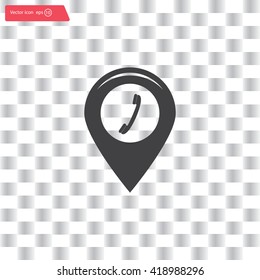 pointer with the phone web icon. vector design