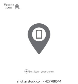 pointer with the phone web icon. vector design