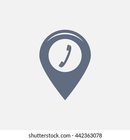 pointer with the phone web icon. vector design