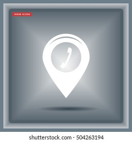 pointer with the phone web icon. vector design