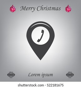 pointer with the phone web icon. vector design