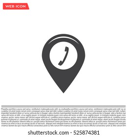 pointer with the phone web icon. vector design