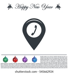 pointer with the phone web icon. vector design