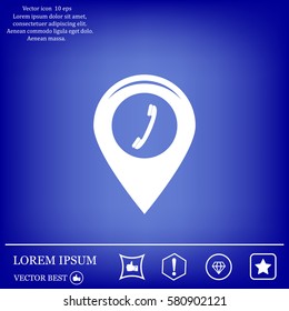 pointer with the phone web icon. vector design