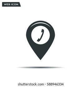 pointer with the phone web icon. vector design