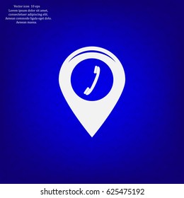 pointer with the phone web icon. vector design