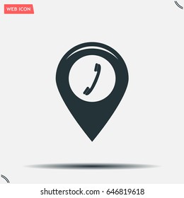 pointer with the phone web icon. vector design