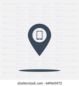 pointer with the phone web icon. vector design