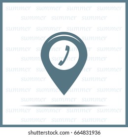 pointer with the phone web icon. vector design