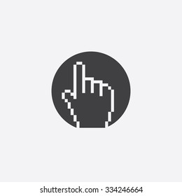 pointer pixel cursor cut identity template icon design element