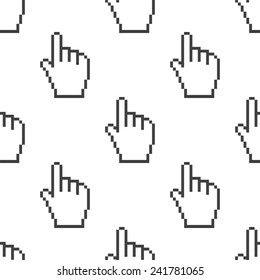 pointer pixel cursor, vector seamless pattern, Editable can be used for web page backgrounds, pattern fills  