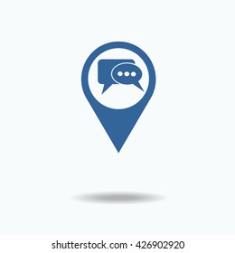 pointer, place for contact, online conversation