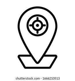 pointer of place optimization in white background vector illustration design