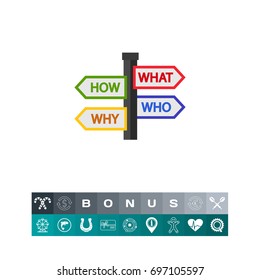 Pointer with questions icon