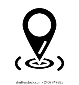 pointer red map location glyph icon vector. pointer red map location sign. isolated symbol illustration