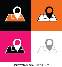 pointer set vector in colorful background